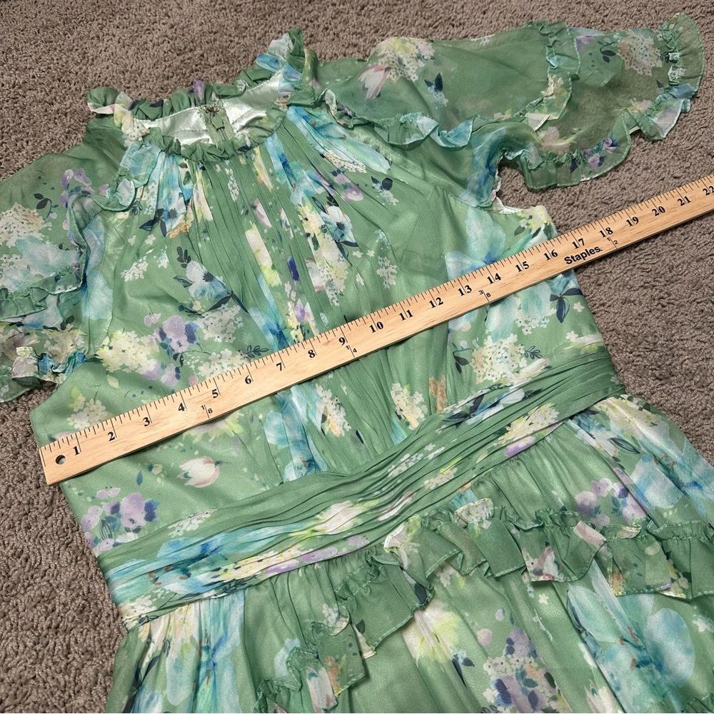 Mac Duggal Green Floral Maxi Dress - Picture 5 of 14